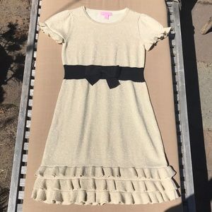 Lilly Pulitzer Gold Sparkle Girls Dress